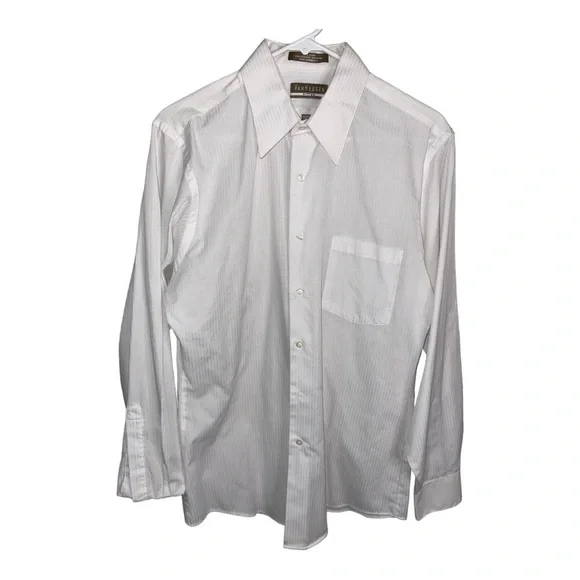 Van Heusen Shirts Van Heusen Fitted Satin Stripe Wrinkle Free